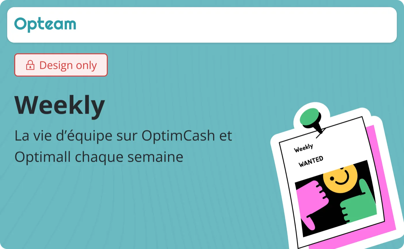 Nouveau format de point hebdomadaire entre designers, présenté sur un tableau Figjam