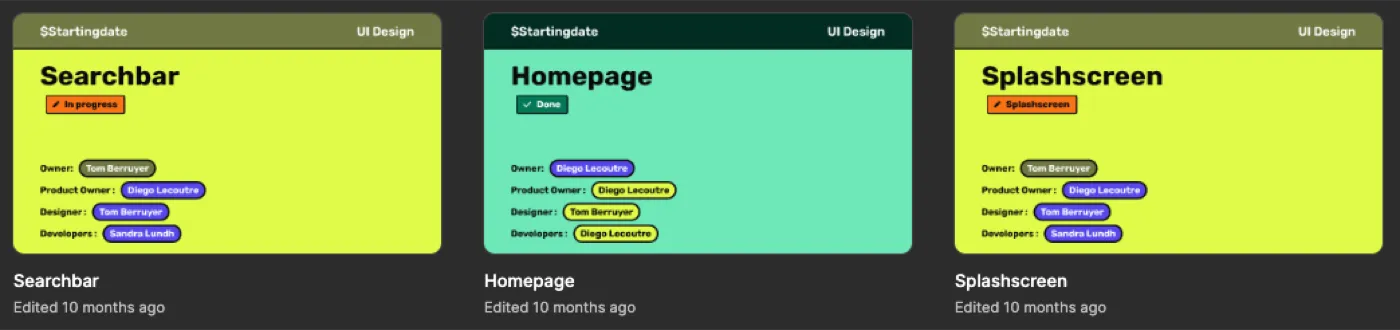 Découpage des fichiers Figma de l’interface Fuego par EPIC