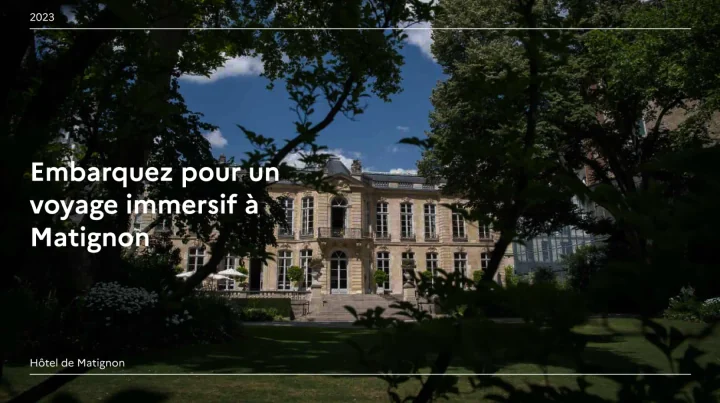 Écrans de la web app conçue pour les Journées européennes du patrimoine à l’Hôtel de Matignon