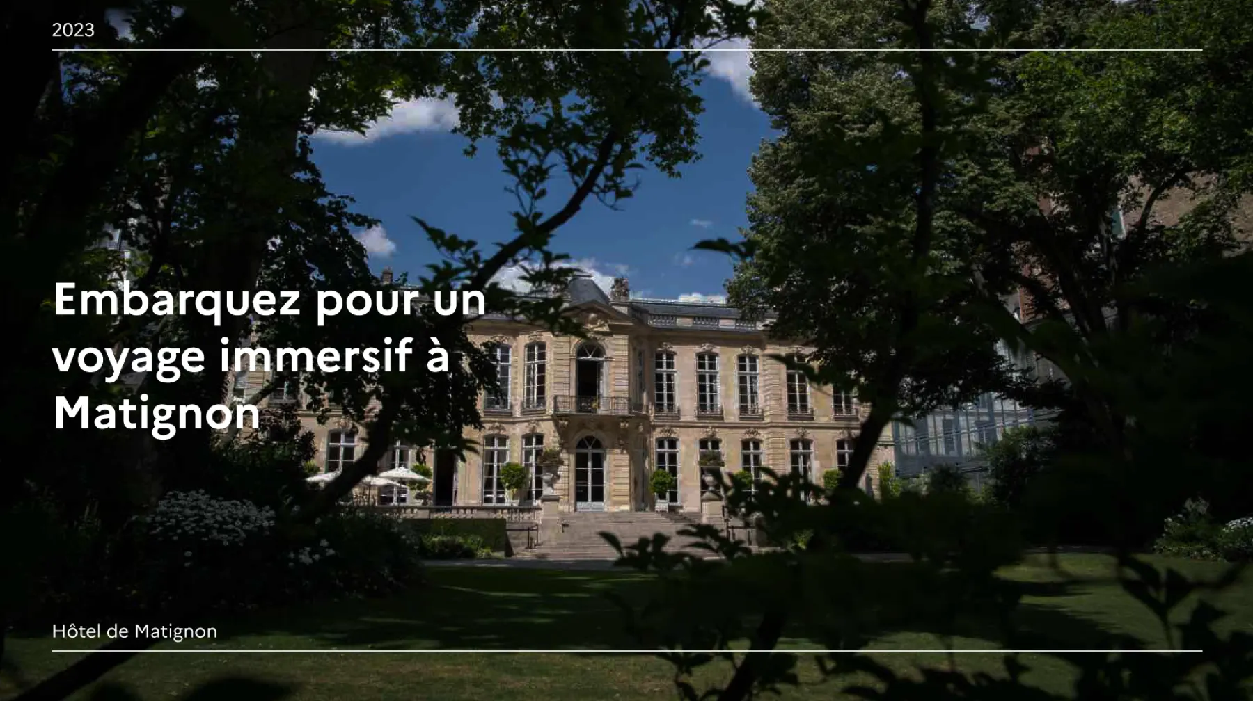 Écrans de la web app conçue pour les Journées européennes du patrimoine à l’Hôtel de Matignon